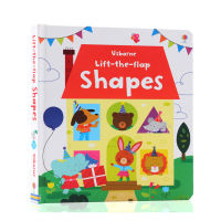 Original and genuine English Usborne lift the flap shapes shape cognition flip book felicity Brooks Usborne Book English words Early Childhood Education Enlightenment picture book