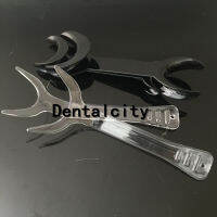 4ชิ้นเซ็ต2Pcs สีดำทันตกรรม Double-Headed T-Shape Retractor 2Pcs ทันตกรรมจัดฟัน Intraoral Cheek Lip Opener สำหรับการถ่ายภาพ