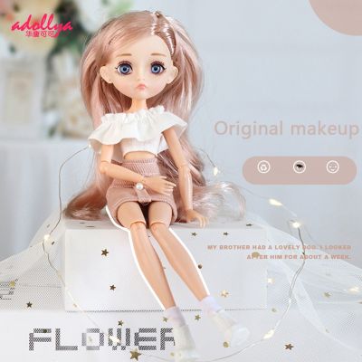 【YF】 Adollya BJD 1/6 Doll Full Set PS Plastic Toys For Girls Height 29.5cm 11 Joints Female Body With Clothes Hairs Eyes Makeup Dolls