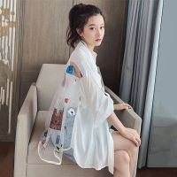 【CC】 Protection Clothing Womens Fashion Thin Jacket 2023 New Mesh Splicing Shirt Coat Female Korean Version