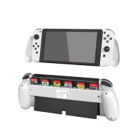 Hand Grip for Nintendo Switch OLED Console Handle with 6 Game Cards Store Slot Handheld Handle Holder for NS OLED Accessories