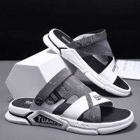 Coslony Men Sandals Leather Outdoor 2023 Summer New Beach Sandals Luxury Designer Soft Casual Driving Fashion Outwear Slippers