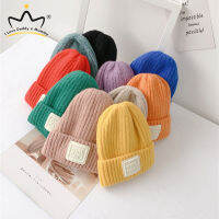 ฉันรักหมวกทรง Beanie เด็กเกาหลี &amp; 2-6Y คุณแม่,หมวกถักเด็กขนสัตว์อบอุ่นฤดูใบไม้ร่วงและฤดูหนาวสำหรับเด็กสาวเครื่องป้องกันหูหมวกคลุมศีรษะ