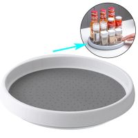 360 Rotation Non-Skid Spice Rack Pantry Cabinet Turntable with Wide Base Storage Bin Rotating Organizer for Kitchen Seasoning