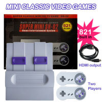 【คลังสินค้าพร้อม】Super Game Console - Classic Super Games Console,821เกมในตัวพร้อม Dual Gamepads Video Game Maker สำหรับผู้เล่นวิดีโอเกมย้อนยุคที่ต้องการ