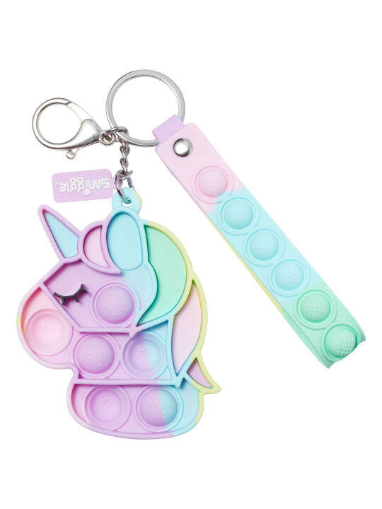 SMIGGLE SCENTED SILICON POPEM POPIT UNICORN GLITTER KEYRING COLLECTION ...