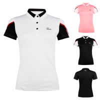 Pxg172แบบเกาหลี,เสื้อคอลลาเวย์สก็อตตี้ Cameronj.lindeberg กางเกงเล่นกอล์ฟผู้หญิงผอมเสื้อยืดลำลองแขนสั้นเสื้อโปโลกีฬา