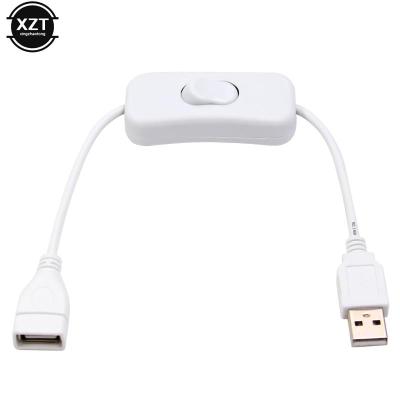 28cm Male To Female USB Cable With Switch ON/OFF Cable Extension Toggle For USB Light Fan LED Strip Power Line 2A Current Wires  Leads Adapters