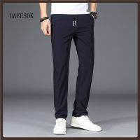 UAYESOK-Mens Trousers Ice Silk Quick-drying Pants Casual Pants Summer Thin Pants Business Casual Mens Straight leg sweatpants Pants