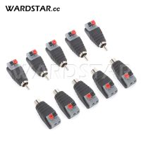 5Pcs RCA Adapter Speaker Connector Universal Wire A/V Cable To RCA Male Plug RCA Female Jack Press Terminal for Audio Cable