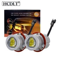 Hcdlt 2ชิ้น80W สีขาว160W 6000K ไฟ Led หลอดไฟ Led หลอดไฟมาร์กเกอร์ตานางฟ้าสำหรับ Bmw E39 E60 E61 E63 E64 E65 E66 E83 X3 X5 E53