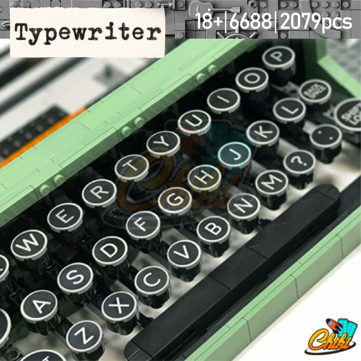 ตัวต่อ-เครื่องพิมพ์ดีด-typewriter-no-6688-จำนวน-2-079-ชิ้น