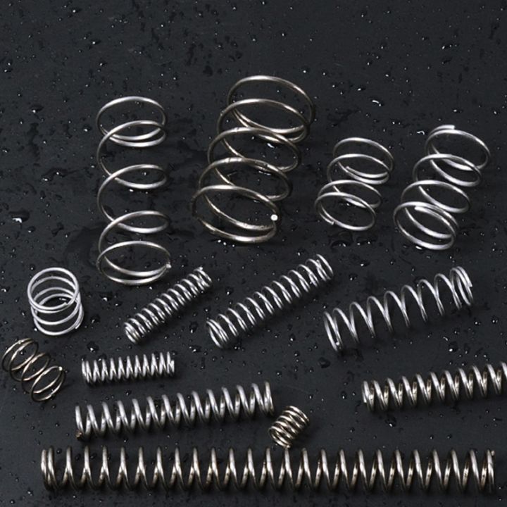 304-stainless-steel-spring-wire-diameter-1-0mm-compress-pressure-spring-rotor-return-buffer-cylidrical-coil-od-5mm-20mm-10pcs-electrical-connectors