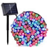 Solar String LED Lights 12m 100LED 5M 50 Waterproof Outdoor LED Fairy Garland Solar Power Lamp Christmas for Garden Decoration