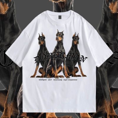 (พร้อมส่ง)เสื้อ DOBERMAN STREET HERE COTTON 100 % Cotton T-shirt