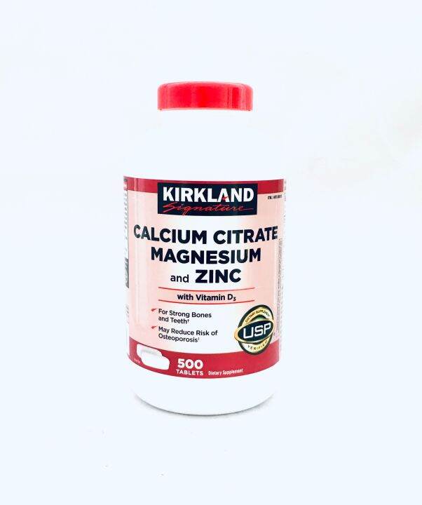 Kirkland Signature Calcium Citrate Magnesium and Zinc with D3 500