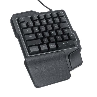 One-handed Gaming Keyboard Mechanical Ergonomic Game Keypad 35Keys LED Backlit Mobile Phone Ergonomic Keyboard