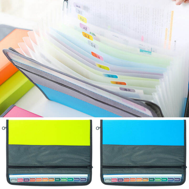 13 Pockets Expanding File Folder A4 Water Resistant File Folder with