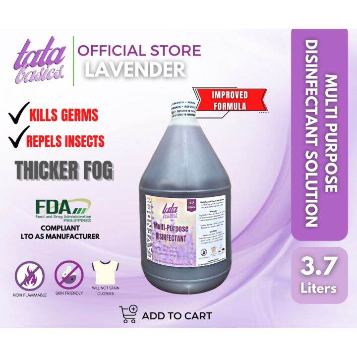 LAVENDER 3.7L CONCENTRATED MULTI PURPOSE DISINFECTANT FOG SOLUTION Lazada PH