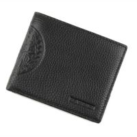 Soft Cowhide Leather Mens Black Wallet Genuine Leather Short Purse RIFD Male Money Cash Purse Card Holder Best Gift For Men