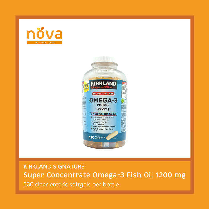 Kirkland Signature Super Concentrate Omega3 Fish Oil 1200 mg 330 clear