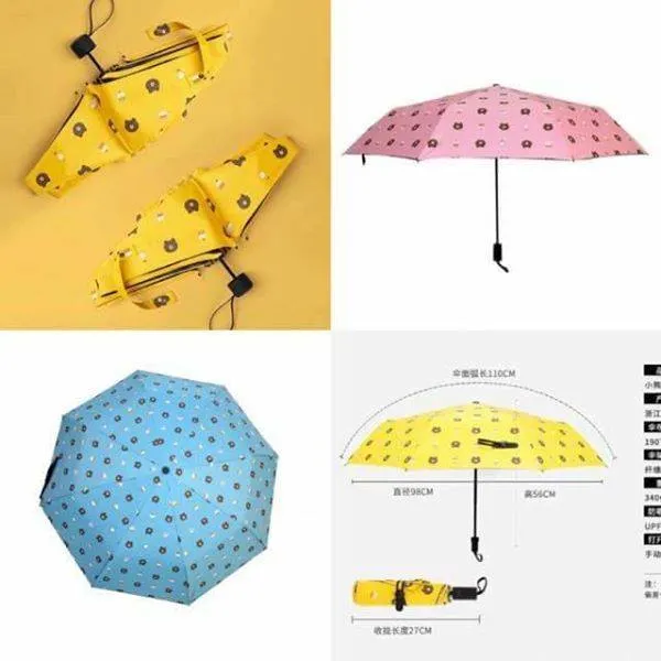 Ô gấu Brown gấp gọn chống tia UV | Lazada.vn Ô Gấu Brown Gấp Gọn Chống Tia Uv | Lazada.Vn
