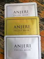 Anjeri มาส์กหน้า Anjeri Facial Mask ((1กล่อง))  สีทอง สีเงิน แผ่นมาส์กหน้า สูตรผิวขาว แท้ ?%