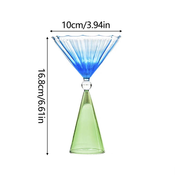 xinyi3มาการิต้าค็อกเทลแชมเปญ-martini-mojito-ถ้วยแก้วไวน์แบบไม่สม่ำเสมอถ้วยตรวจจับน้ำแบบสองโทนสีเขียวอำพันสีฟ้าสีระลอกถ้วยแก้วแชมเปญแบบไล่ระดับสีกลีบดอกแบบไล่ระดับสีหางปลาแก้วน้ำผลไม้แบบถ้วยกาแฟนม