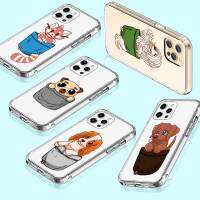 เคสโทรศัพท์ หรับ iPhone 13 14 G9 Moto 12 G8 Play Mini SE Power Max Plus Pro อ่อนนุ่ม โปร่งใส ปก T-150 Cute Pocket Animal