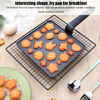 Frying Pan Aluminum Alloy Non Stick Portable Geometric Model Biscuits Making Pan for Home Kitchen