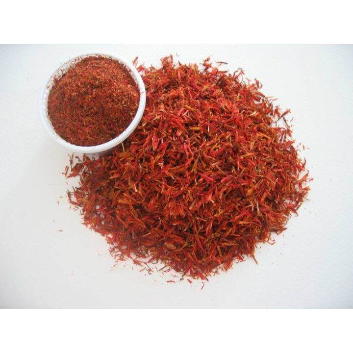 ผงดอกคำฝอย-safflower-ขนาด-100-กรัม-ผงดอกไม้อบแห้ง-ชาดอกไม้-ร้านกันเองสมุนไพรไทย-สินค้าพร้อมส่ง-สอบถามได้เลยค่ะ