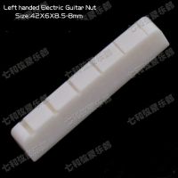 Bone Left handed 6 String Slotted Nuts For Electric Guitar / 42 x 6 x 8.5-8mm