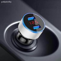 ?โปรแรง++ Dual USB Car Charger 3.1A หัวชาร์จในรถยนต์ หัวชาร์จศัพท์มือถือ ที่ชาร์จเร็ว 2 พอร์ต ไฟแสดงโวลท์, แอมป์ LED อแดปเตอร์ สุดพิเศษ