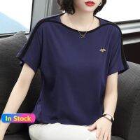 Plus Size Blouse Short Cotton Womens Summer Loose Bat Sleeve Short Sleeve T-shirt Korean Blouse Tops