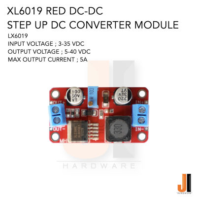 โมดูล Boost แรงดันไฟฟ้า 3-40V ถึง 5-40V XL6019 Red DC-DC Step up DC Converter Module (ของใหม่มีการรับประกัน)