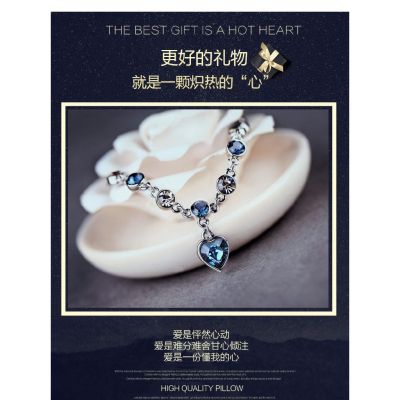Mode Hot Kristal Berkualitas Tinggi Romantis Jantung Gelang Aksesoris a Korea Wanita ai2-700