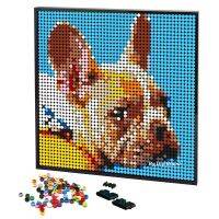 NEW LEGO 2400+PCS DIY Pixel Art Cool Dog Mosaic Painting By Building Blocks Unique Gift Ideas Pop Cats Portrait Pets Puzzle with Frame