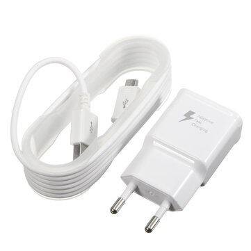 Samsung หัวชาร์จ 9V Fast Charging พร้อมสายชาร์จแบบหนา 1.2 เมตร (White) หัว Micro USB