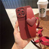 เคสซิลิโคนนิ่มที่ยึดข้อมือสายคล้องแบบคาดตัวสำหรับ IPhone 13 12 11 14 15 Pro X XR 7 8 Plus SE 3 2ฝาครอบสายขนาดเล็ก