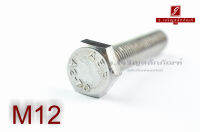 น็อตหัวเหลี่ยมสแตนเลส Stainless Steel Hex Bolt M12x60