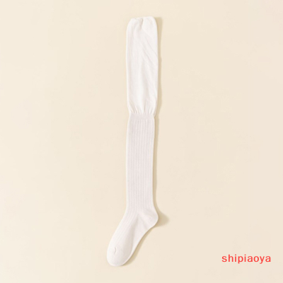 Shipiaoya ถุงเท้าระดับเข่าสำหรับผู้หญิงในฤดูใบไม้ร่วงและฤดูหนาวยาวท่อถุงเท้าต้นขาฝ้ายยาว