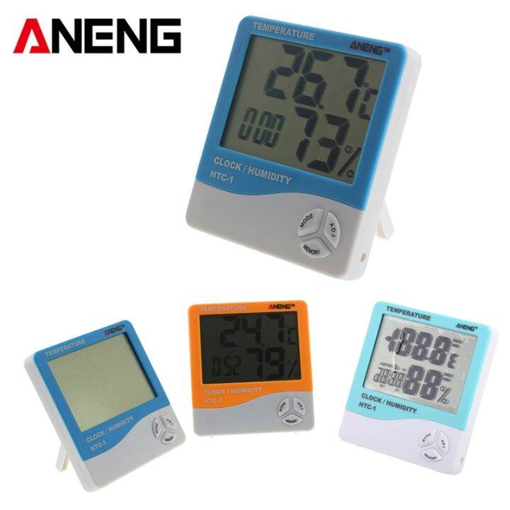 เครื่องวัดอุณหภูมิดิจิตอลไฮโกรมิเตอร์-lcd-นาฬิกาปลุกอุณหภูมิคู่ในร่มกลางแจ้ง