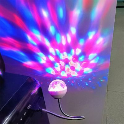 【❉HOT SALE❉】 Dora Grants home store ไฟดิสโก้ Led แบบ Usb โคมไฟแบบยืดหยุ่น Rgb Dmx นำคริสตัลมายากลลูกหมุนเวทีแสงสำหรับไฟปาร์ตี้แต่งงาน