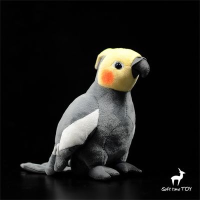 ตุ๊กตานกพลัสเช่บูกีชุดเครื่องมือ Cockatiel Parrot นกของเล่นตุ๊กตาเหมือนจริงตุ๊กตาสัตว์จำลองของเล่น Kawai