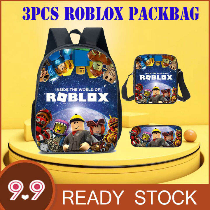 3pcs Roblox Bag For Kids Boys Roblox Backpack Printed Backpack Set Of