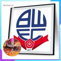 5D เจาะเต็มรอบ DIY ภาพวาดเพชรชุด Bolton Wanderers F.C. ตกแต่ง