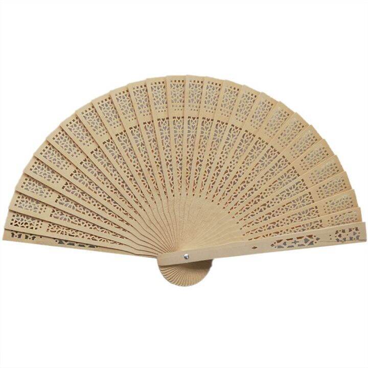 D5JKY Fan Crafts Party Decor Home Accessories Sandalwood Fan Handle