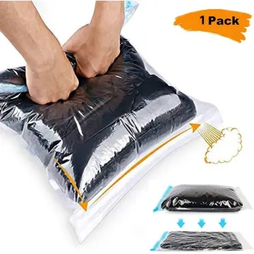 1pc Clothes Compression Storage Bags Hand Rolling Clothing Plastic