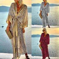 [COD] station 2022 autumn temperament womens sequined cardigan bat sleeve party holiday dress