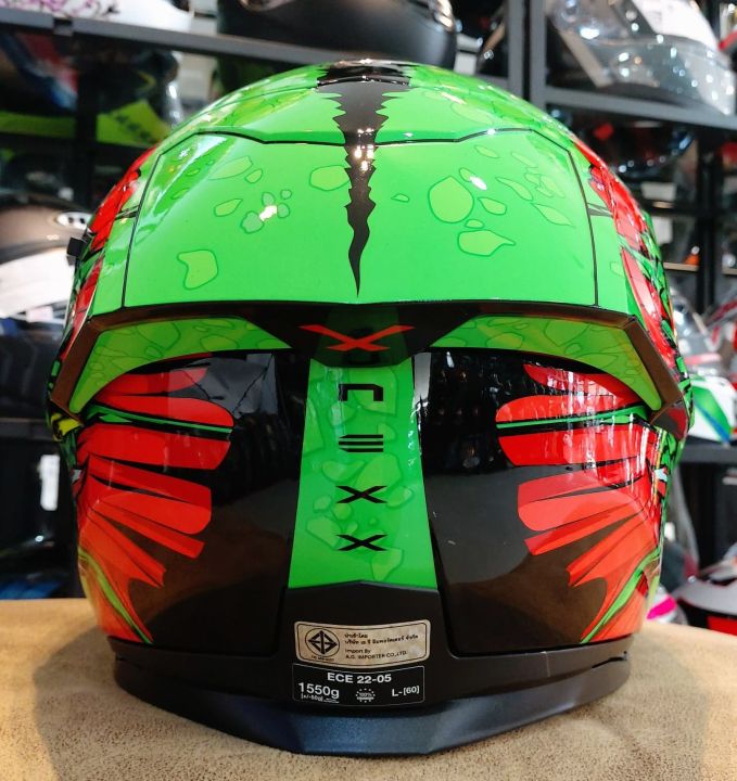 nexx-หมวกกันน็อกรุ่น-urban-sport-sx-100r-ลาย-abisal-green-red-เงียบกว่าที่เคย-หลักอากาศพลศาสตร์ที่ดีขึ้น